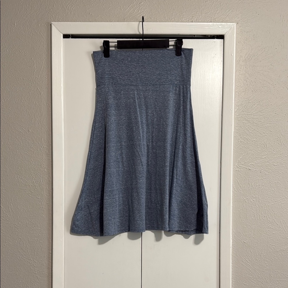 LuLaRoe Blue A-Line Knee-length Ribbed Skirt for Casual Work